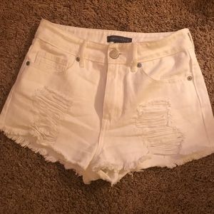 Kendall and Kylie deconstructed white short